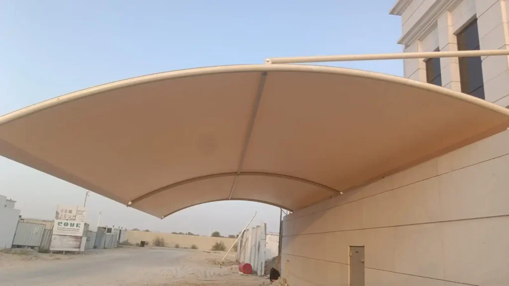 Car Parking Shade Installation for Bin Madaeyah Contracting UAE