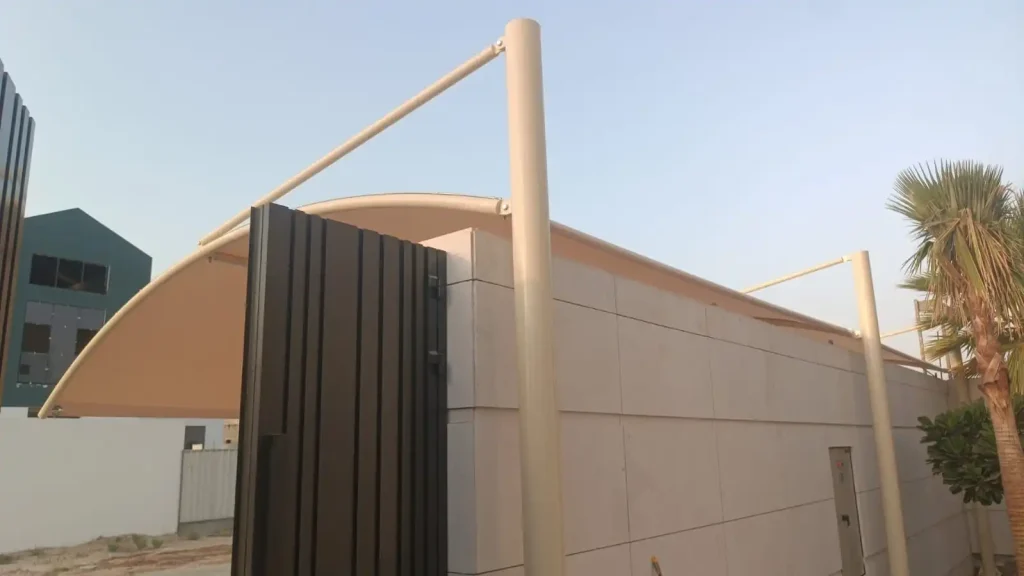 Durable Steel Car Park Shade Installation in Dubai