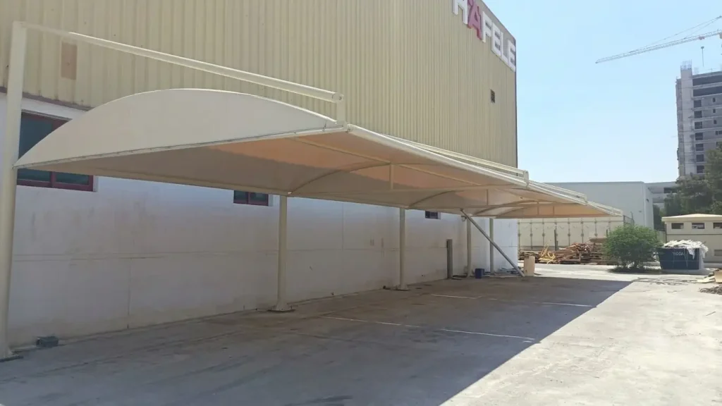 top support car parking shade project dubai