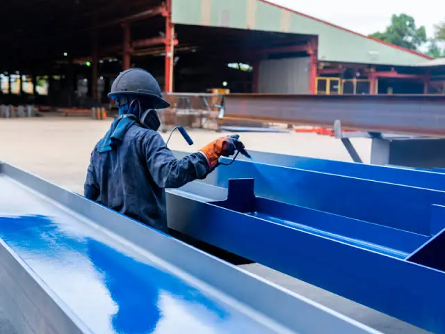 Steel powder coating